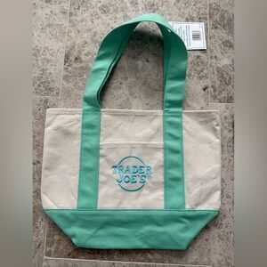 Trader Joe's Mini Canvas Tote Bag New With Tag Limited Edition